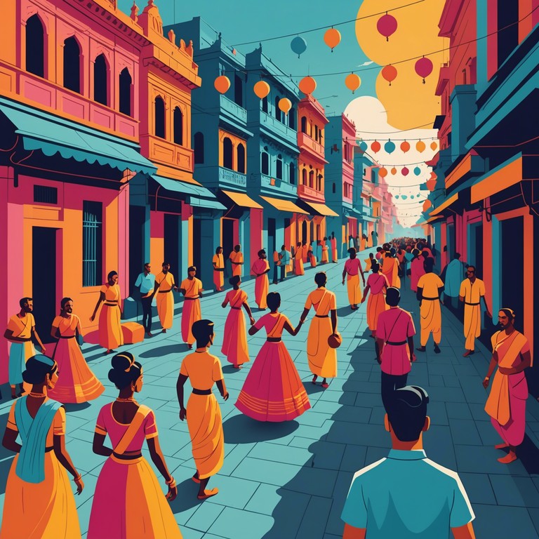 This track captures the essence of a joyful day in the heart of banaras, utilizing traditional instruments to create a playful, uplifting melody that embodies the vibrant life of this historic city. The music is infused with the spirit of local festivities and a sense of light heartedness, appealing to lovers of world music and those seeking a cheerful, cultural sound.