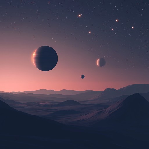 Picture yourself in the cosmos, a tranquil voyage among twinkling stars, embraced by serene soundscapes. Layers of shimmering synthesizers and soft drones weave together to create a comforting journey. Ideal for moments of deep reflection and calm.