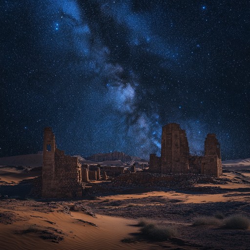 Journey through the desert's secrets as ethnic instruments whisper ancient tales against a backdrop of modern soundscapes. This track's haunting flute melodies and rhythmic percussions capture the magic and mystery of a moonlit desert night, inviting listeners to explore the hidden corners of their imagination.