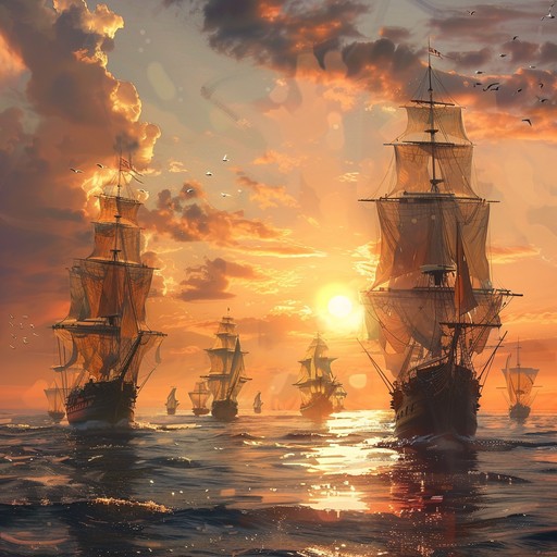 An exhilarating instrumental piece that captures the grandeur and might of the russian navy, combining energetic rhythms and majestic melodies to evoke the feeling of sailing triumphantly into a glorious sea battle