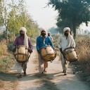 celebrate with traditional bhangra music