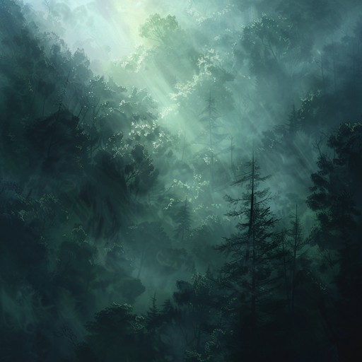 A serene yet eerie composition that transports the listener to a dense, shadowy forest. The mingling of haunting whispers and brooding melodies creates a surreal, almost mythical atmosphere. The music swells with tension and dark beauty, perfect for invoking feelings of mystery and fear.