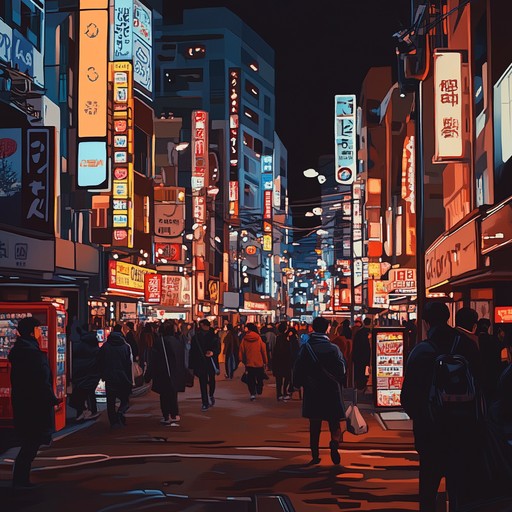 Imagine speeding through a neon lit tokyo, with energetic beats capturing the fast paced life and serene night atmosphere. The track combines traditional instruments with modern electro elements to depict tokyo's blend of the old and the new.