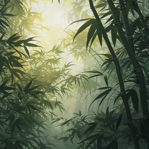 A delicate melody intertwines with soft, whispering bamboo sounds, creating a peaceful, nature inspired atmosphere. The gentle rhythm flows organically, with subtle changes that mimic the natural world. This composition captures the essence of a serene bamboo forest, providing a space for reflection and inner peace.