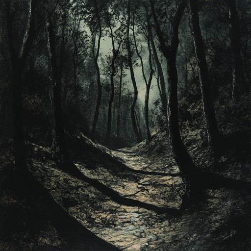 Echoing through ancient forests and hidden valleys, this ominous track captures the mysterious and unsettling essence of forgotten realms. Deep, resonant drum beats intertwined with haunting woodwind melodies and eerie ambient layers create an atmosphere thick with suspense and wonder. It's as if the very earth murmurs ancient secrets as the shadows approach.