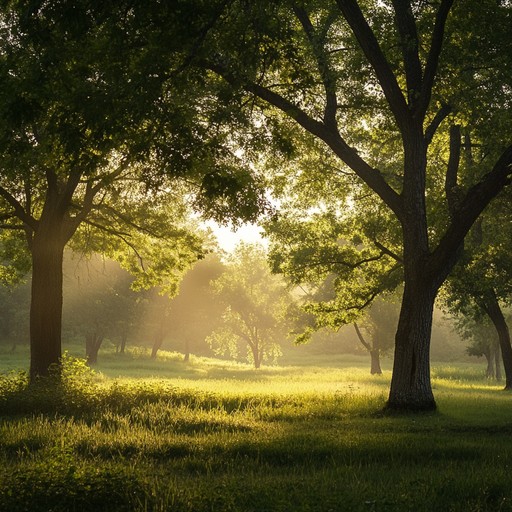 An acoustic guitar melody that gently weaves through the essence of a peaceful morning, bringing forth feelings of joy and tranquility.