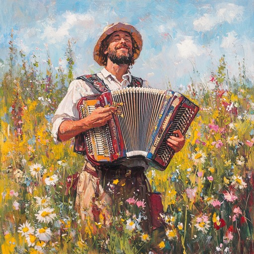 This piece captures the essence of a sunny day in the bavarian countryside, with catchy melodies and upbeat rhythms that bring a sense of joy and warmth. The use of traditional german instruments adds an authentic touch to the festive atmosphere