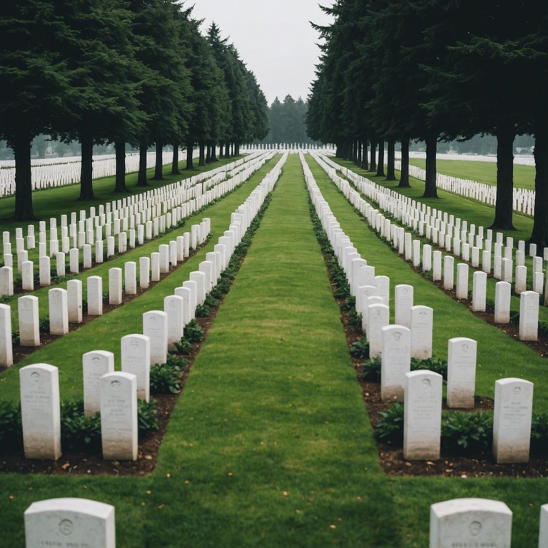 This composition features a deeply emotional arrangement that uses the somber tones of a military march to evoke feelings of sorrow and respect for fallen soldiers. The solemn beats combined with a melancholic flute create an atmosphere of remembrance and honor, capturing the essence of a ceremonial tribute to heroes.