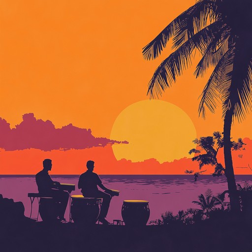 An intense, vibrant instrumental capturing afro cuban rhythmic vitality with a dramatic undertone. Congas and bongos drive the beat, interwoven with brass and strings to portray the evocative beauty of a cuban sunset.