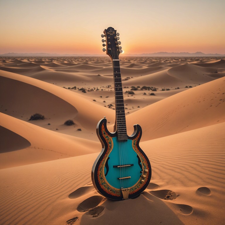 This piece uses the traditional sitar to evoke a surreal, mind bending journey through sound, combining the psychedelic twists of raga rock with hypnotic rhythms to transport the listener to a mystical desert soundscape. Rich overtones and intricate melodies played on the sitar enhance the track's spiritual and meditative qualities.