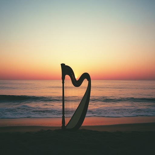 This piece embodies a tranquil and serene atmosphere, invoking the gentle flow of water and the quietude of a secluded beach. Composed to aid listeners in achieving deep relaxation or intense focus, the music serves as a backdrop for meditation, study, or quiet reflection. The involvement of the harp adds a layer of soft, resonant tones that enhance the calming effect.