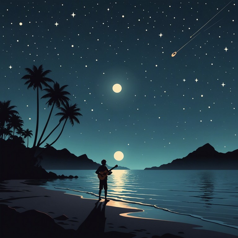 This track features a soul stirring blend of soft, intimate notes played on the ukulele, evoking the serene, mysterious beauty of a tropical island under a starry night sky. Perfect for moments of reflection or quiet evenings by the sea.