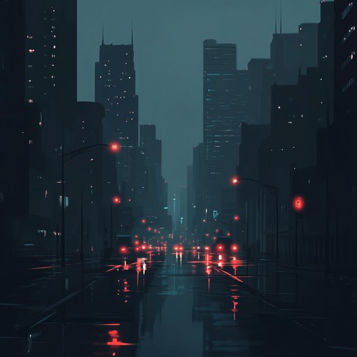 Transport yourself to a tranquil urban landscape at night, where each note glows like a distant city light, blending deep basslines with gentle melodies to create a soothing soundscape