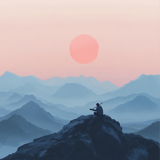 A serene and melancholic traditional piece that captures the feeling of solitude and longing, set against the backdrop of isolated mountain ranges. The music features gentle yet expressive notes evoking the quiet echo of lost time.