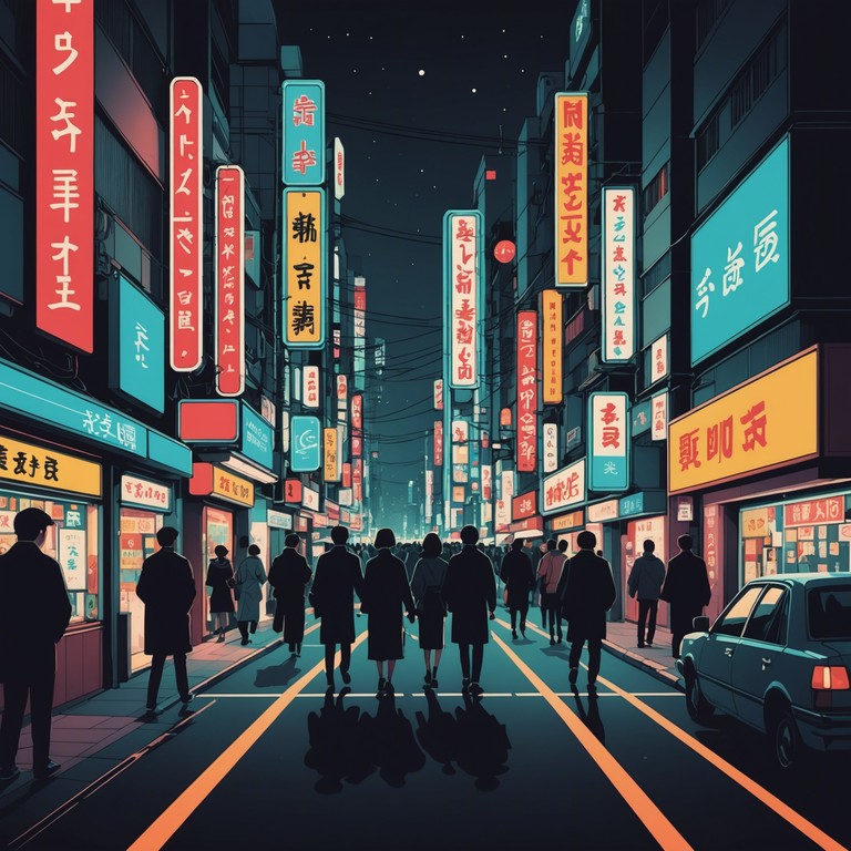 This track blends the raw energy of gritty electronic beats with the pulsating lights of tokyo’s nightlife. Imagine exploring the city's bustling streets, where modernity meets tradition in a musical escapade. The piece uses a blend of traditional japanese instruments with modern synthesis, embodying the duality of japan’s culture.