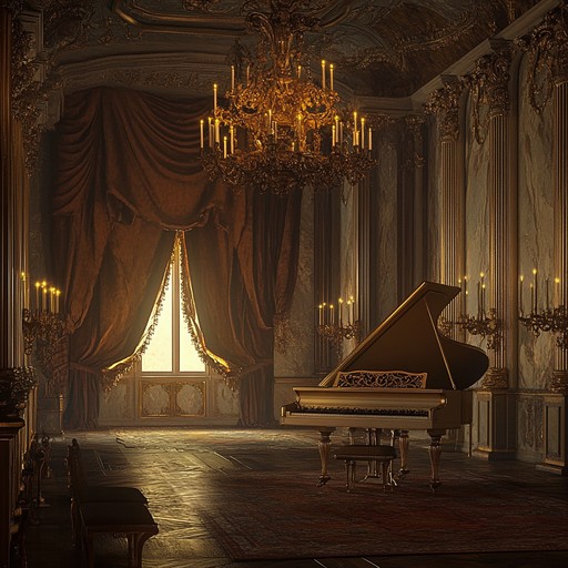 A graceful and complex dance of harpsichord and strings weaves through the baroque era's intricate musical tapestry, creating a setting brimming with sensuality and intrigue. The melodic lines entice and beckon, promising clandestine whispers and moonlit secrets in a richly ornamented chamber