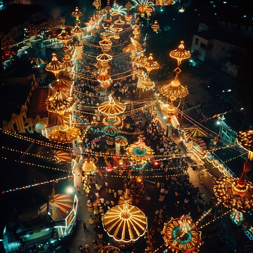 Imagine an electrifying piece designed to capture the dizzying excitement of carnival rides and the collective joy of a community coming together in celebration, highlighted by the unique timbre of the steelpan as it leads the melody over pulsating rhythms.