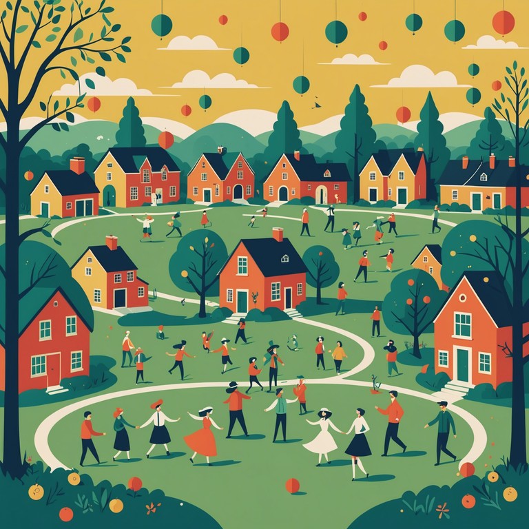 A heartwarming composition reflecting the simplicity and happiness of a countryside gathering, with melodies that echo through smiling crowds and dancing children.