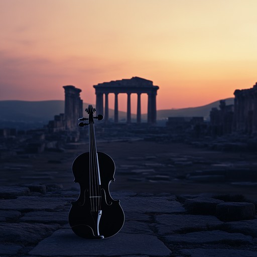 An evocative violin piece that captures the essence of loneliness and the enigmatic aura of historical decay, played in an ambient style that fills the vast emptiness of forgotten places.