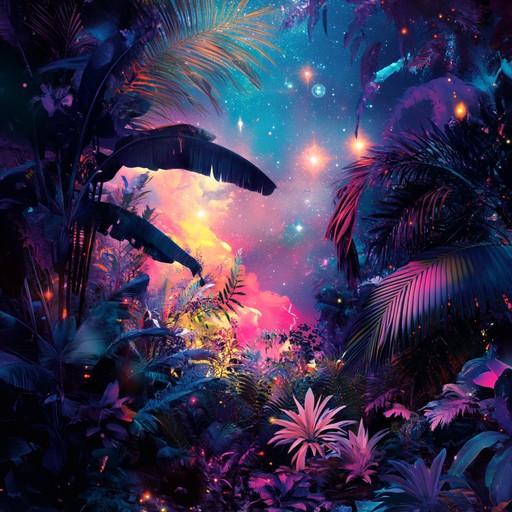 Dive into a surreal sound journey, combining the mysteries of the cosmos with the raw energy of jungle rhythms, featuring powerful synths and mesmerizing bass.