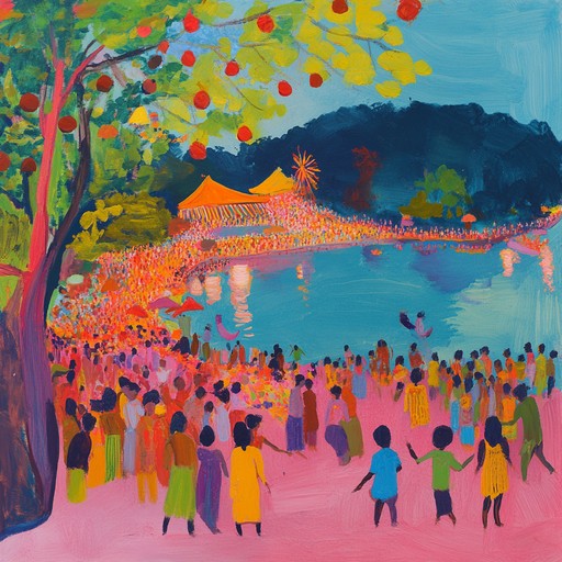 Imagine a sunny afternoon festival by a riverside, where joyous crowds gather for a spirited celebration. The acoustic guitar leads with lively, rhythmic strums, accompanied by buoyant percussions and playful banjo flourishes. This instrumental track captures the essence of a carefree, communal dance under an open sky, blending the raw, heartfelt enthusiasm of folk with the driving beat of rock. Perfect for evoking scenes of spontaneous dancing, laughter, and the simple pleasures of life. Imagine a sunny afternoon festival by a riverside, where joyous crowds gather for a spirited celebration. The acoustic guitar leads with lively, rhythmic strums, accompanied by buoyant percussions and playful banjo flourishes. This instrumental track captures the essence of a carefree, communal dance under an open sky, blending the raw, heartfelt enthusiasm of folk with the driving beat of rock. Perfect for evoking scenes of spontaneous dancing, laughter, and the simple pleasures of life.