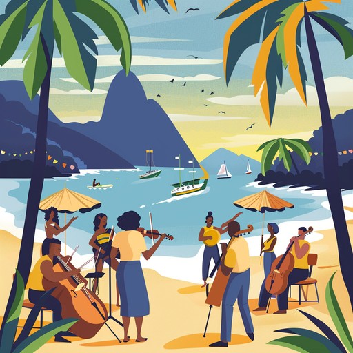 Experience a lively bossa nova tune with vibrant percussion and syncopated rhythms that whisk you away to a sunny brazilian beach. The energetic beats and melodic lines will uplift and invigorate your spirit, perfect for dancing or simply enjoying the moment.