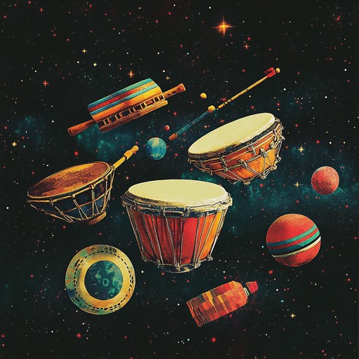 An energetic mambo instrumental that fuses traditional latin rhythms with space age sounds, creating an otherworldly dance experience that transports listeners across the cosmos.