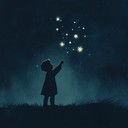 gentle lullaby portrays child's hopes under the night sky