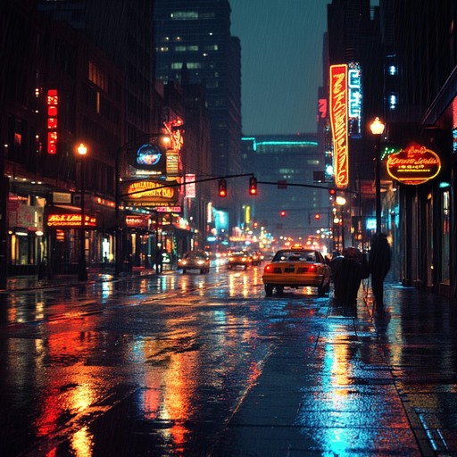 Capturing the essence of a neon lit city through the soulful sound of a saxophone, this track layers smooth jazz with hints of city sounds, crafting a scene of late night jazz cafes and streets bathed in neon.