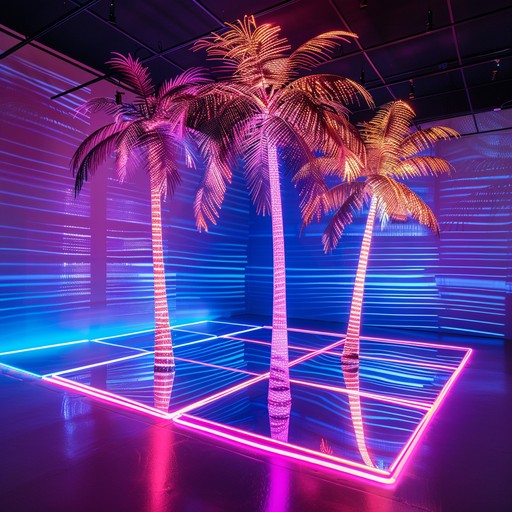 Dive into a neon lit world where reggaeton rhythms blend with futuristic sounds, creating a hypnotic mix of past and future. Synthesize tropical beats with cybernetic tones for a danceable and unique experience.