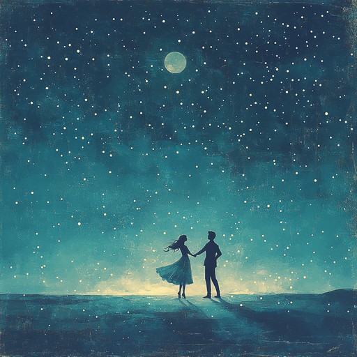 A beautiful, tender instrumental piece designed to capture the enchanting feeling of dancing with a loved one under a sky full of stars. The music ebbs and flows, encapsulating the joyous celebration of love and the intimate, magical moments that make it special. A symphony of string melodies and gentle piano tones painting an evocative picture.