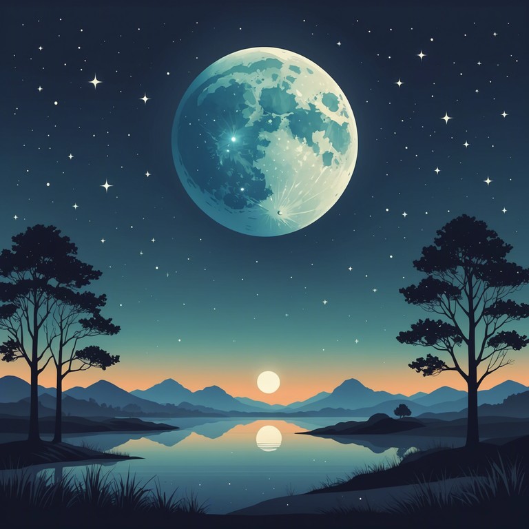 This composition features gentle, soothing sounds that emulate the feeling of tranquility under a moonlit sky, incorporating ethereal tones to create a lullaby that transports the listener to a place of peace and introspection. The core of the melody is built around the deep resonance of a music box, melding with ambient influences to enhance the enigmatic allure of the night.