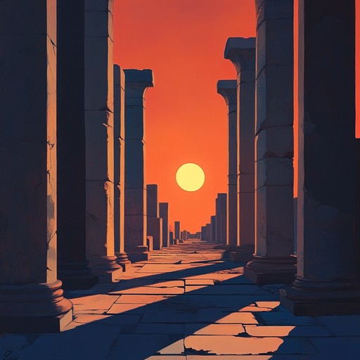 In this composition, the haunting sound of a solo flute captures the mystique of a forgotten civilization, reverberating through the remains of stone structures as the sun sets, casting long shadows and an eerie calm over the landscape