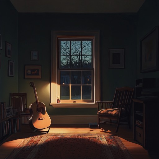 A soothing instrumental featuring gentle acoustic guitar melodies that weave together the emotions of quiet moments spent alone, reflecting on memories under the soft glow of moonlight