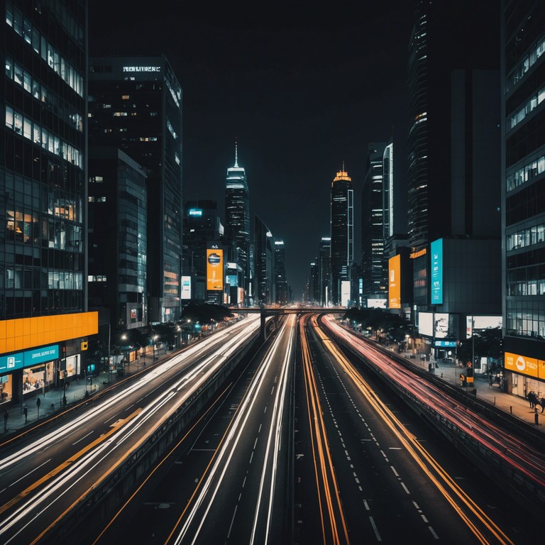 This track captures the essence of city life, merging pulsating techno rhythms with the urban soundscape's natural hustle. It translates the perpetual motion and vibrant energy of the city into sound, utilizing dynamic beats, ambient noises crafted from everyday urban sounds, and a continuous, driving rhythm that mimics the unending movement of cityscapes.