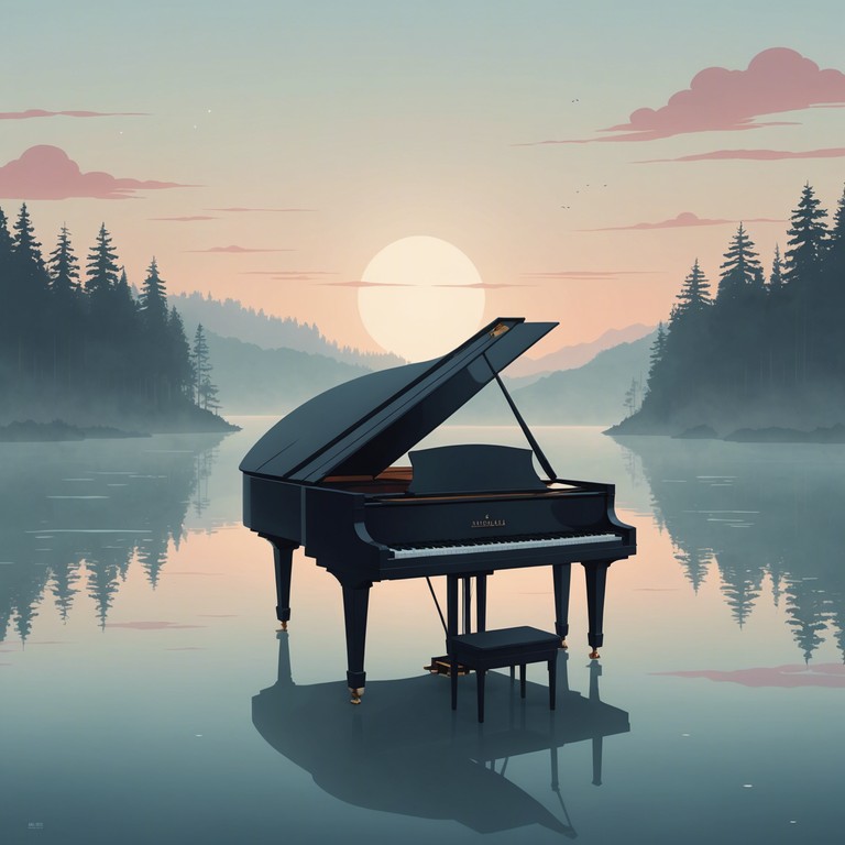 A minimalist, neo classical composition featuring a soothing piano melody with understated orchestral accompaniments that create a hypnotic, serene soundscape perfect for reflection or meditation. Delicate strings and occasional woodwinds enhance the mystical and introspective feel of the piece.