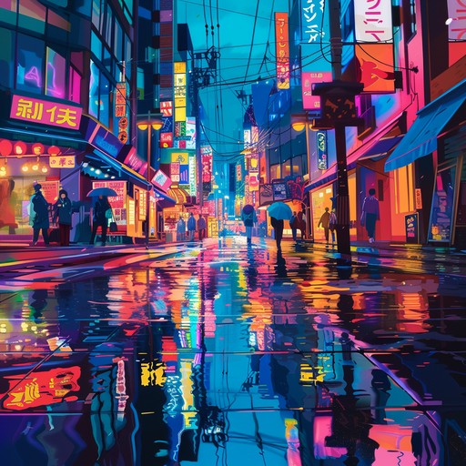 A high energy j pop instrumental characterized by dynamic fiddle melodies intertwined with electric beats. It evokes the pulse of a bustling tokyo night with neon views and heartfelt passion.