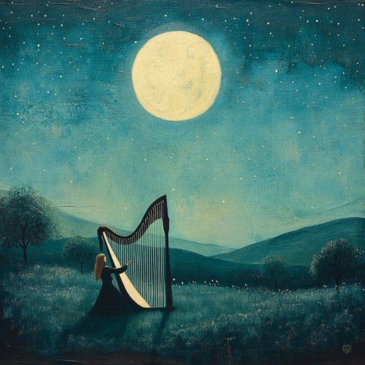 A delicate instrumental piece that weaves enchanting melodies with a touch of melancholy, capturing the essence of a magical night where memories linger beneath the moon's gentle glow.