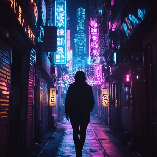 A suspenseful instrumental j pop composition blending ethereal synths with rhythmic beats, evoking the tension and allure of tokyo's neon lit nights and hidden corners.