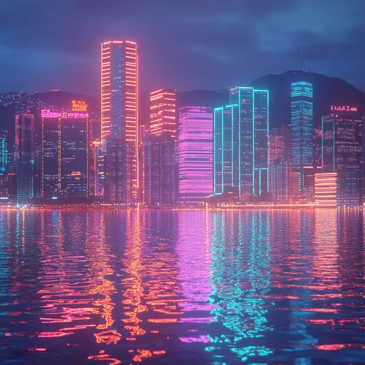 Relaxing tunes set against the backdrop of a cyberpunk metropolis. Enjoy smooth synths and subtle rhythms that provide a peaceful escape into a digital dreamscape.