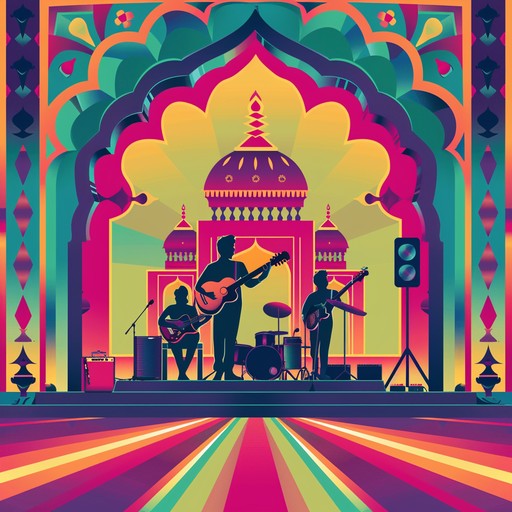 This track combines the intricate melodies of indian raga and the dynamic energy of rock music, infused with celebratory percussions and a festive mood.