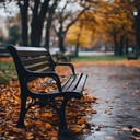 melancholic melody embracing solitude under a gentle autumn rain