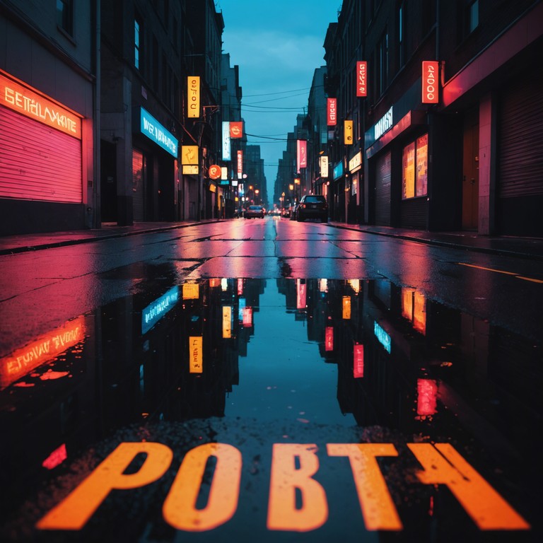 An instrumental track inspired by the bustling nightlife of a vibrant metropolis, capturing the essence of electric city lights and the youthful energy of an underground dance party. The song combines catchy synth hooks with the rhythmic precision of an electric guitar, creating a dynamic and immersive soundscape that evokes the feeling of wandering through neon lit streets.