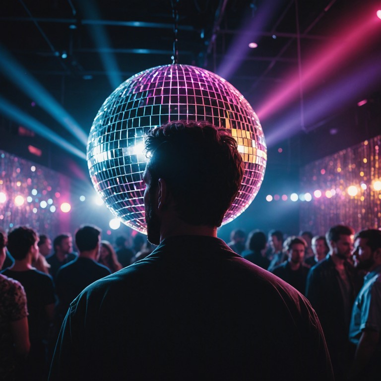 This track embodies a deep introspective journey set to the backdrop of upbeat and vibrant disco beats, where reflective melodies intertwine with the rhythmic pulse of nightlife. The music invites listeners to delve into their own thoughts while dancing through the night, creating a unique blend of introspection and celebration.