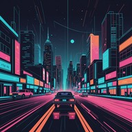 high speed pursuit through neon lit streets