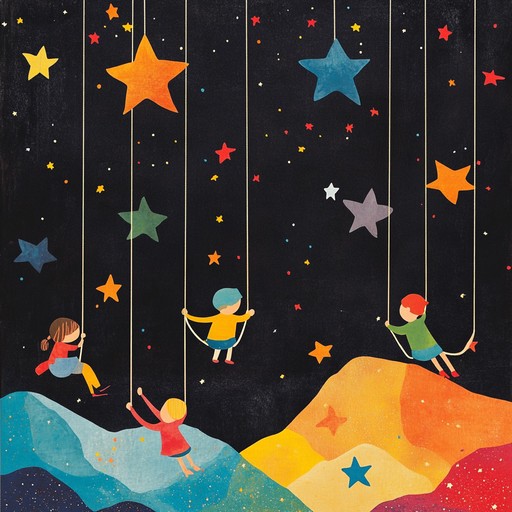 Imagine a whimsical playground in space, where children gleefully swing on stars and hop between planets. The playful samba rhythms blend seamlessly with vibrant cosmic sounds, creating an energetic and delightful atmosphere. Perfect for evoking joy and wonder.