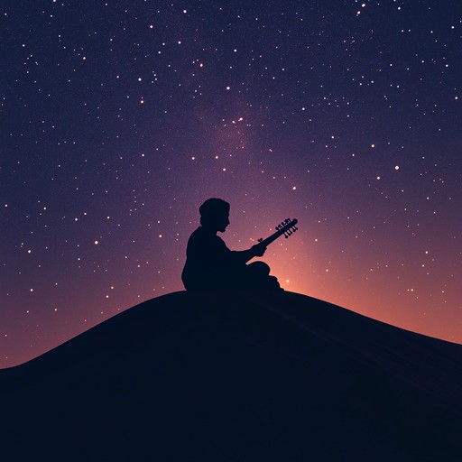 Delve deeper into the realm of calm and introspection with this sitar composition that pairs the traditional raga with ambient soundscapes to embrace the listener in a meditative state, reflecting the continuous and timeless desert winds.