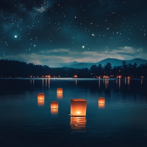 This piece blends soft ambient tones with traditional japanese instrumentation, capturing the delicate movement of lanterns in a tranquil night, inviting listeners into a serene dance of light and shadow.