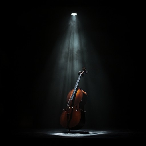 A soulful cello solo reverberates through an empty theater, capturing the essence of loneliness and reflection.