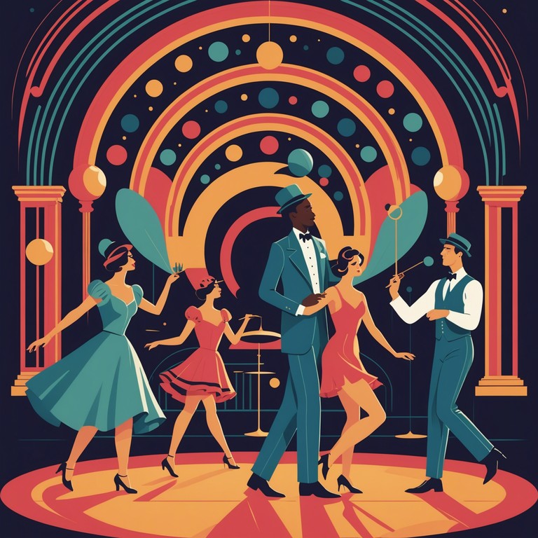 Imagine a night filled with the pulsating rhythms of a cabaret show, where the accordion leads a dance of sound and joy, weaving a narrative of euphoria and bright lights.